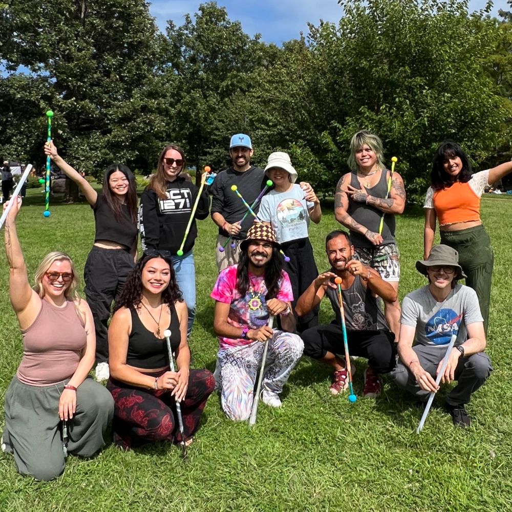 Mustafa flowing with a cool light pattern behind him